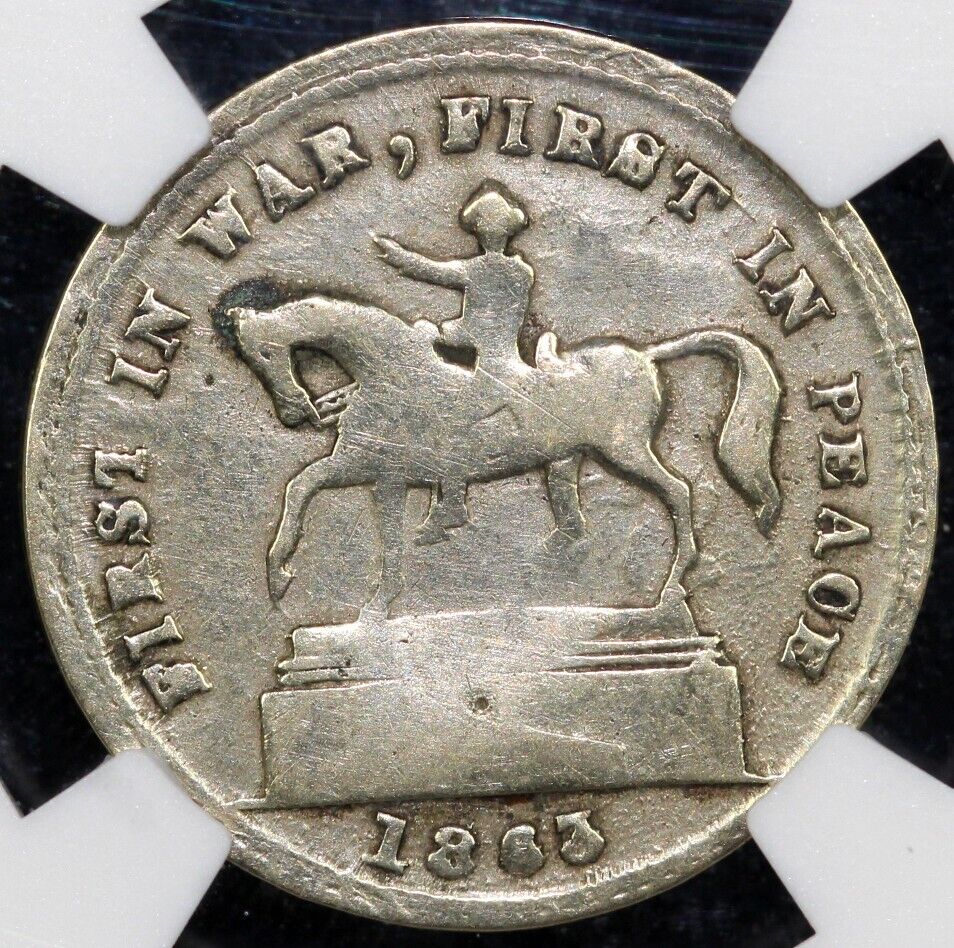 1864 F-127/177 j 1st IN War 1st IN Peace Civil War Token NGC XF Details Cleaned