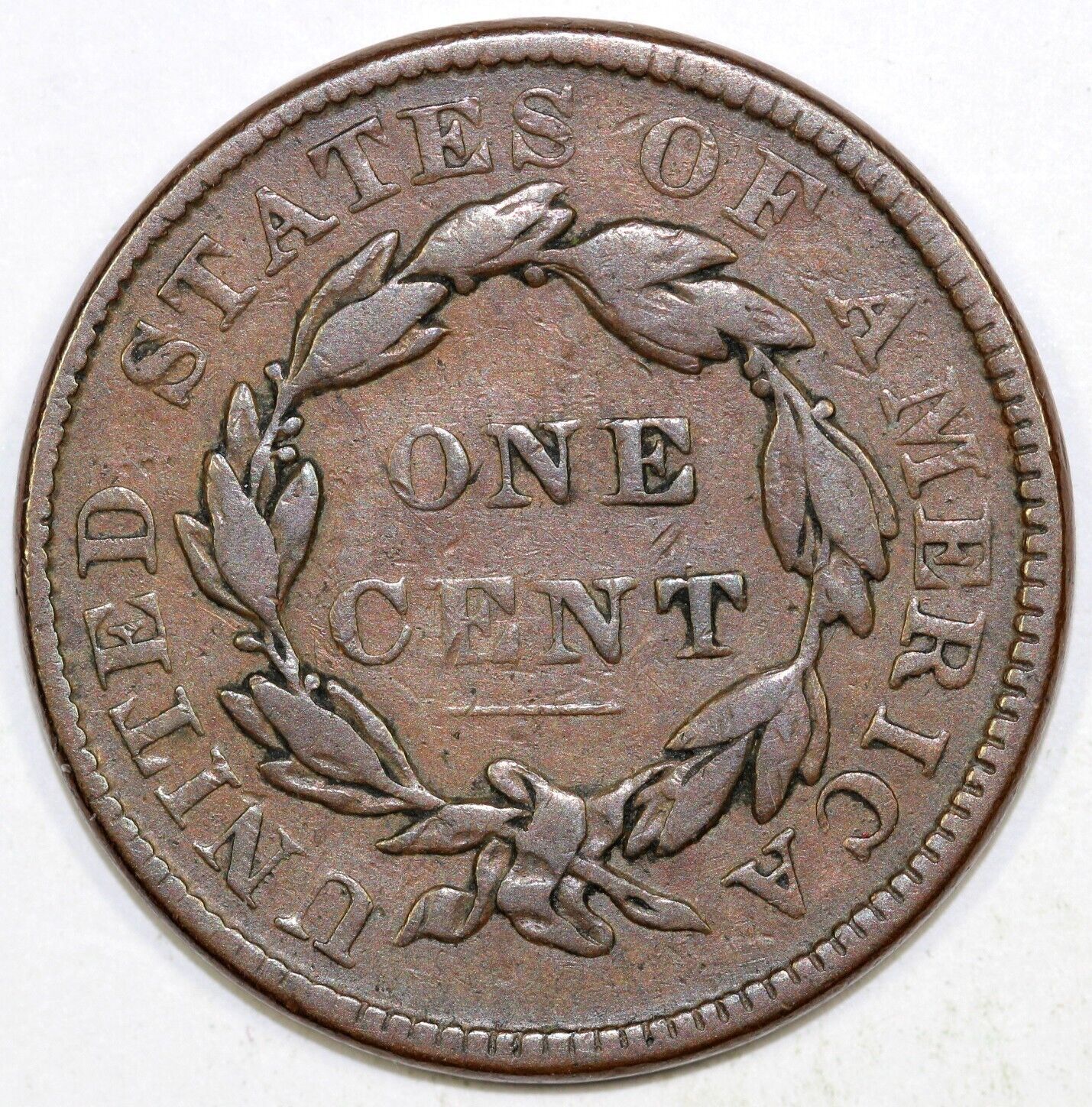 1836 1c N-7 Coronet or Matron Head Large Cent