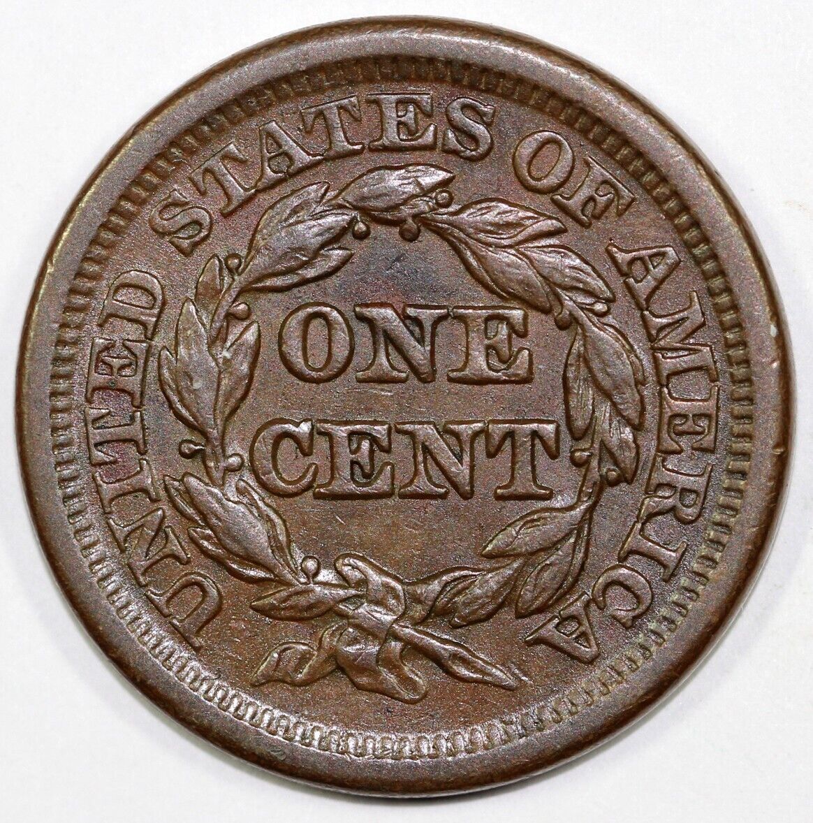 1850 1c Braided Hair Large Cent