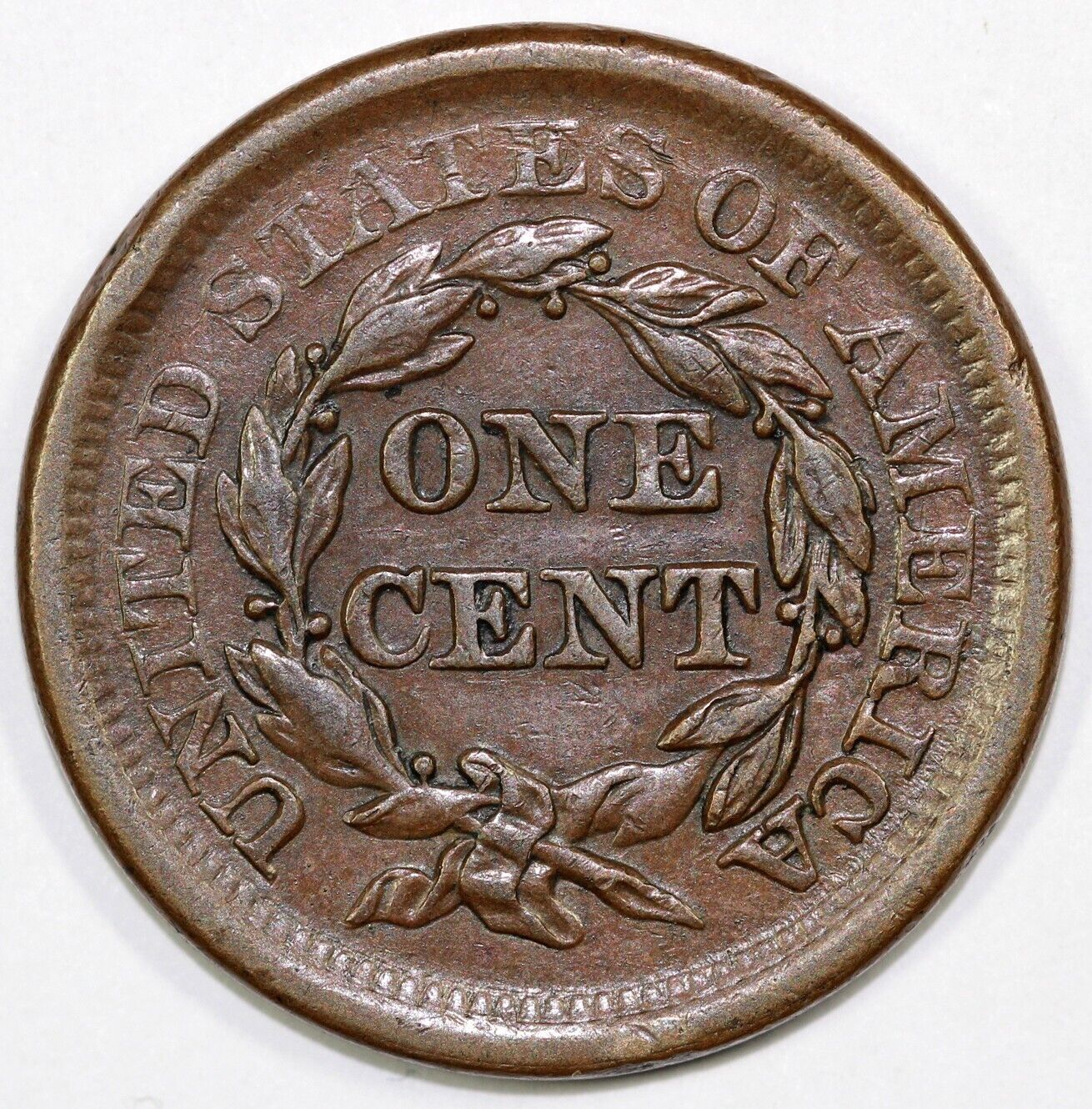 1856 1c N-16 Braided Hair Large Cent