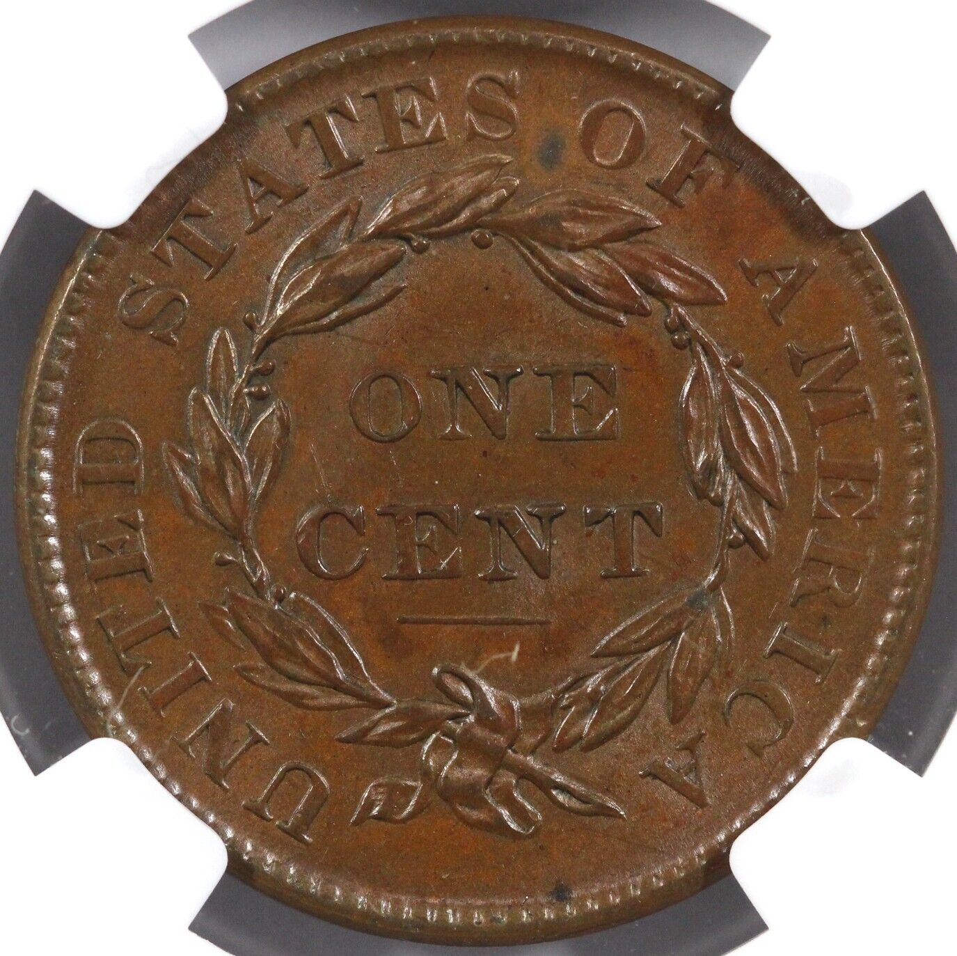 1837 1c N-6 Medium Letters Head of 36 Matron Head Large Cent NGC and CAC MS 64
