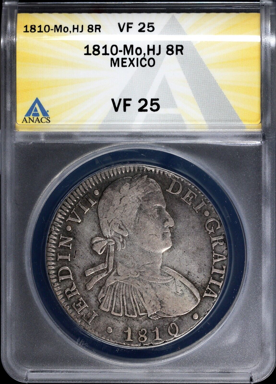 1810-Mo, HJ 8r Mexico 8 Reales ANACS VF 25