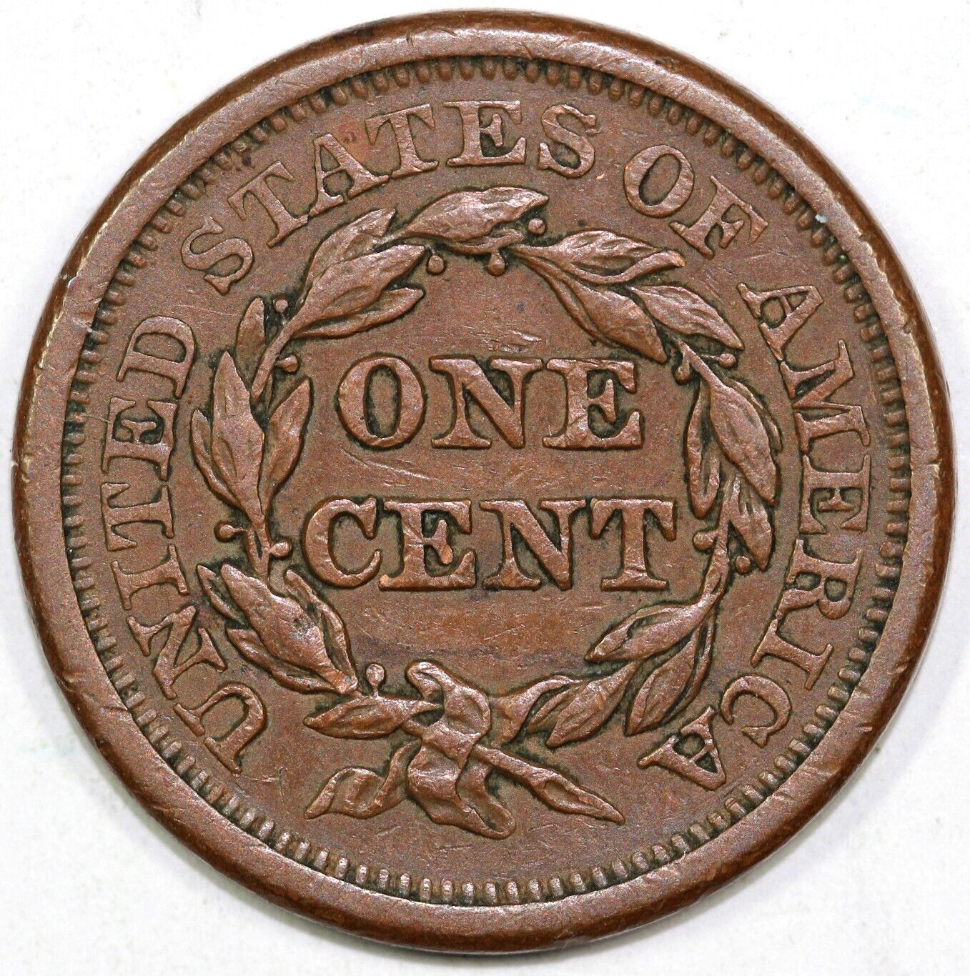 1850 1c N-22 Braided Hair Large Cent