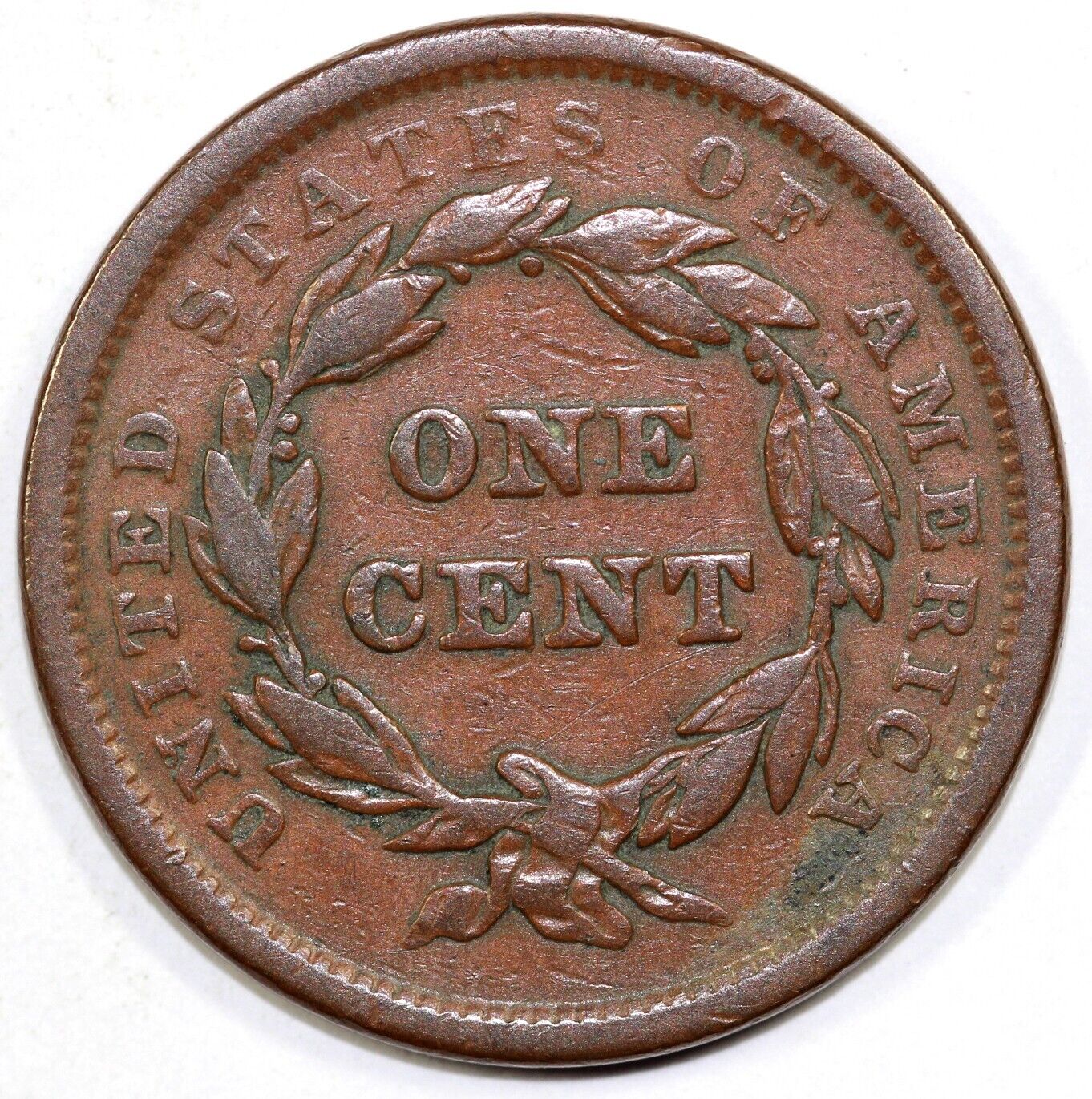 1842 1c Braided Hair Large Cent