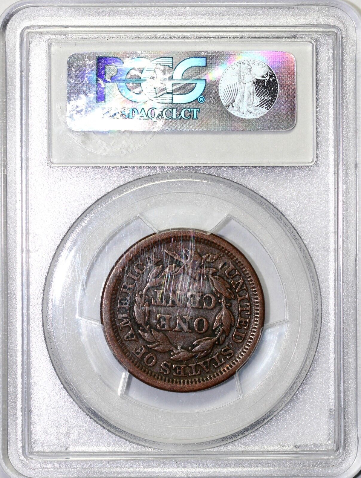 1850 1c N-24 Braided Hair Large Cent PCGS VF 30