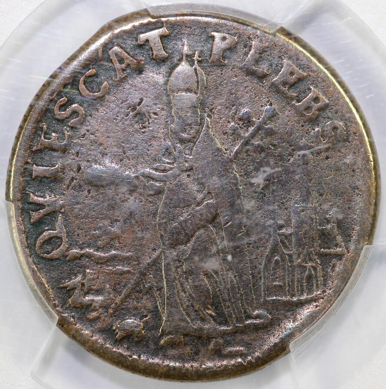 1670 1/4p New Jersey St. Patrick Colonial PCGS VF Details Cleaned
