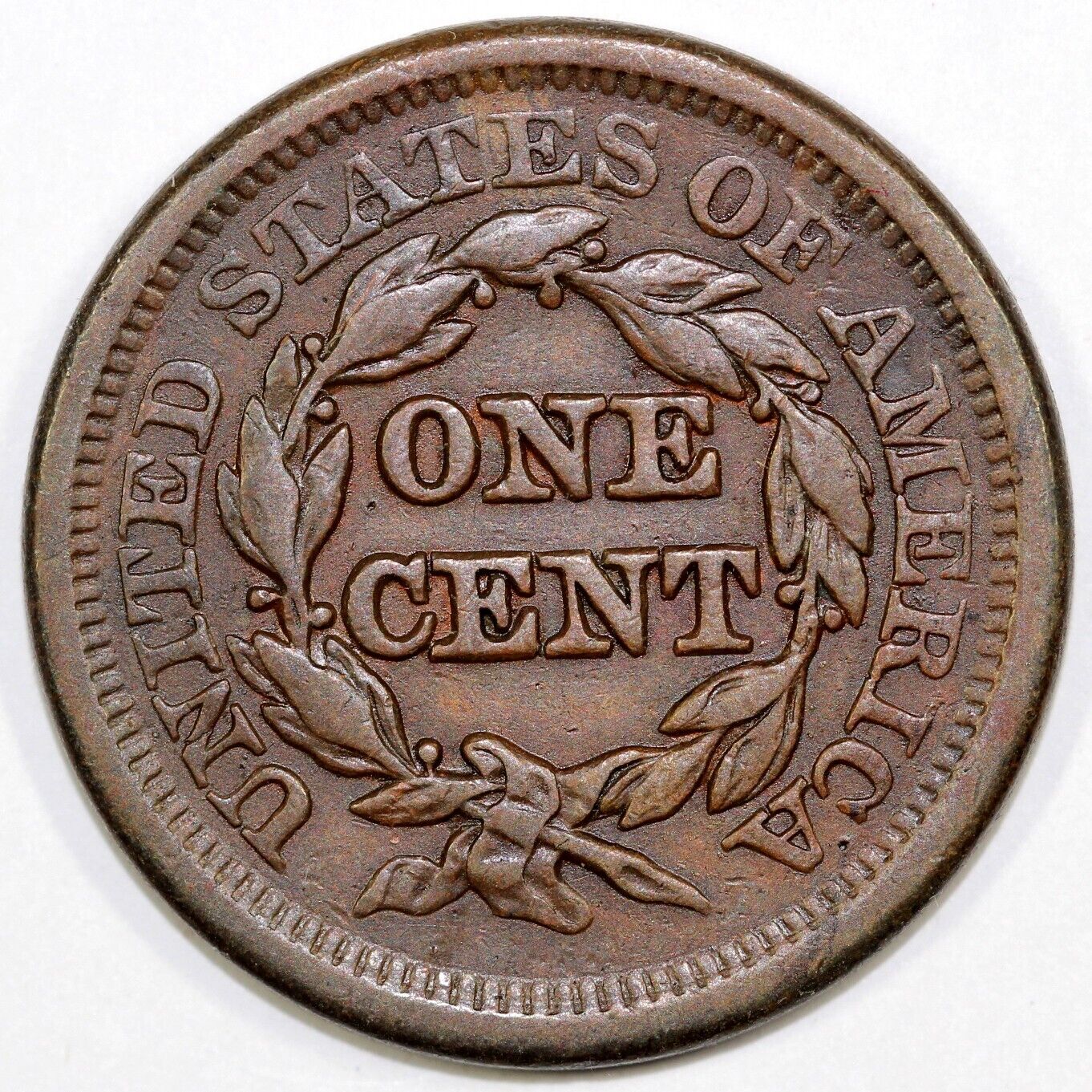 1850 1c N-27 Braided Hair Large Cent