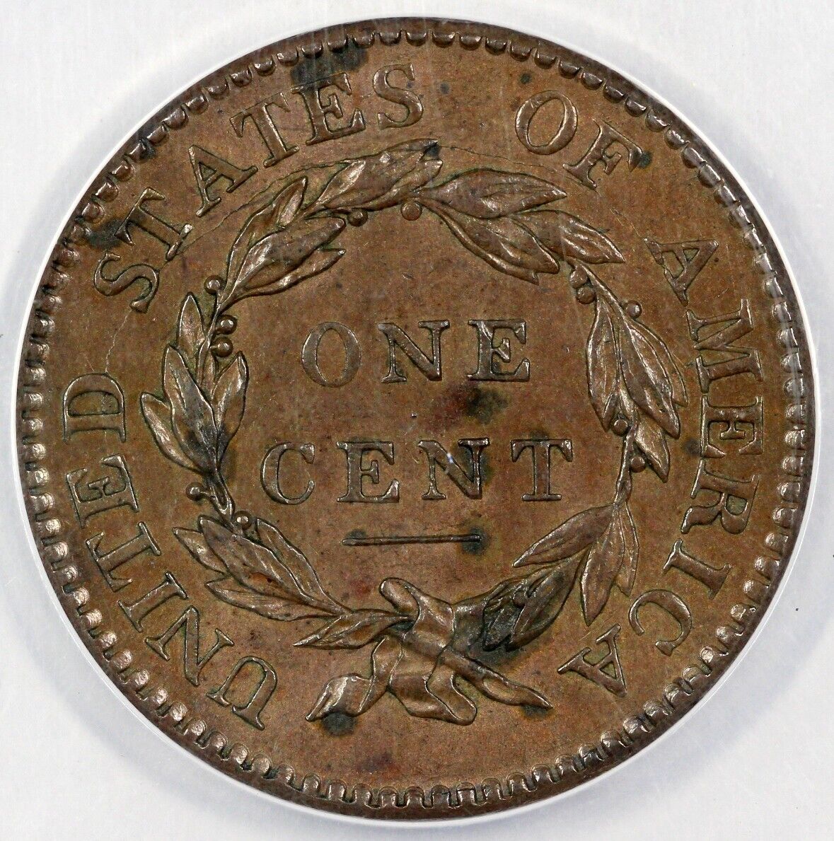 1818 1c N-6 Coronet or Matron Head Large Cent ANACS AU 50