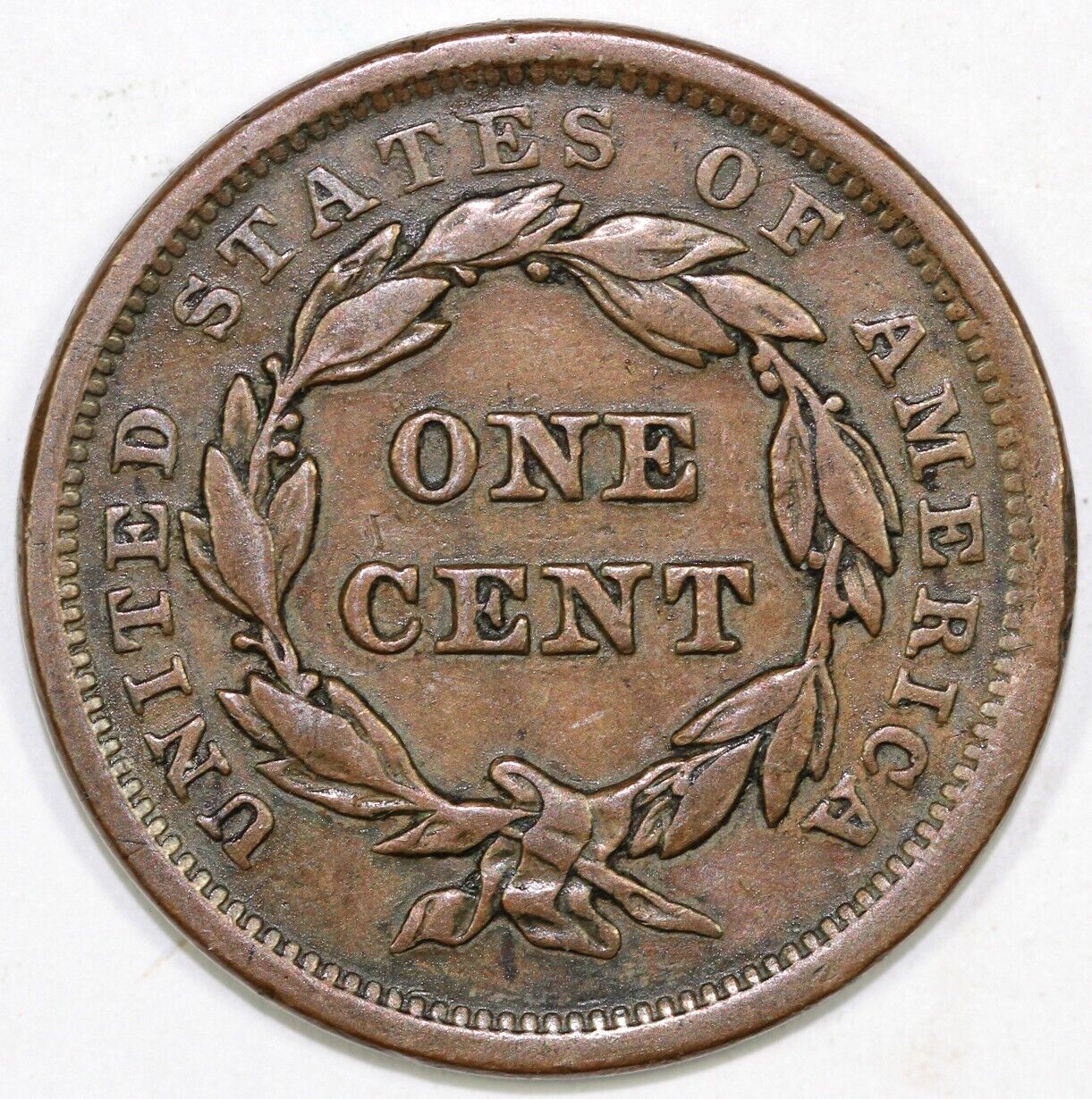 1843 1c Braided Hair Large Cent