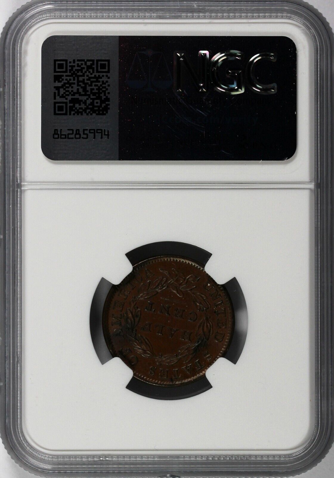 1833 1/2c C-1 Classic Head Half Cent NGC MS 64 BN