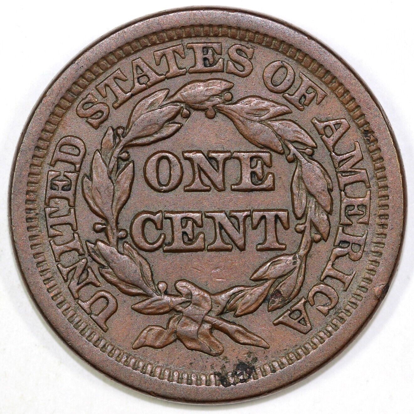 1848 1c N-12 Braided Hair Large Cent