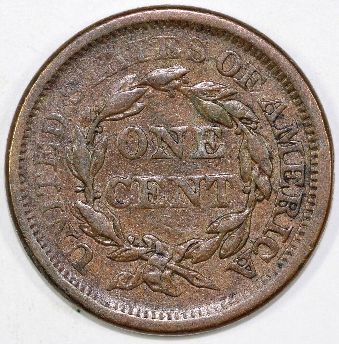 1856 1c N-2 Braided Hair Large Cent