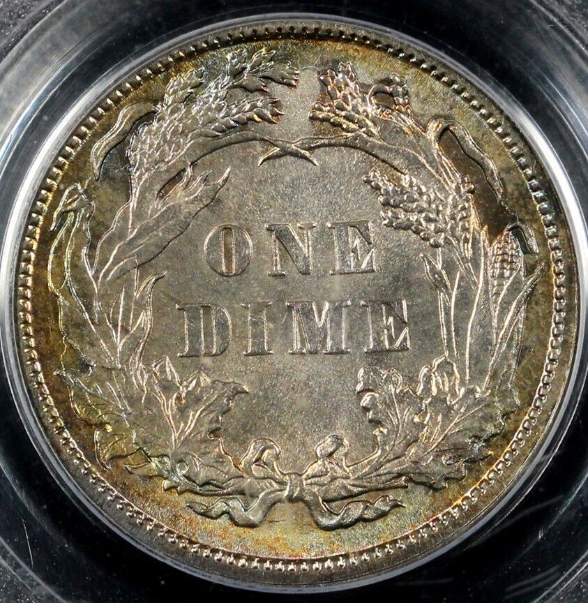1887 10c Seated Liberty Dime PCGS MS 64