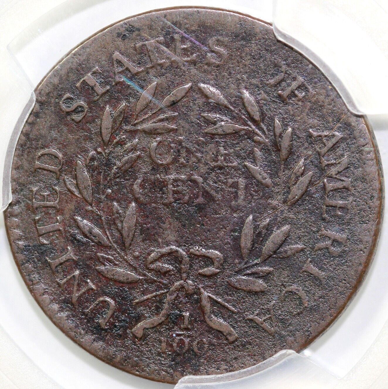 1795 1c Plain Edge Liberty Cap Large Cent PCGS VF Details