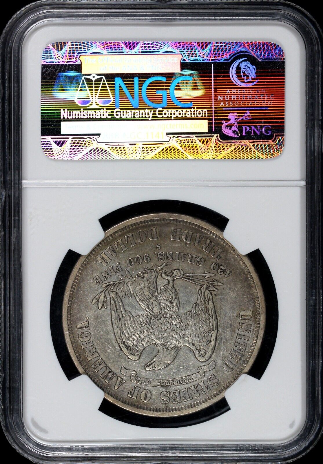 1876-S Silver Trade Dollar NGC XF 45