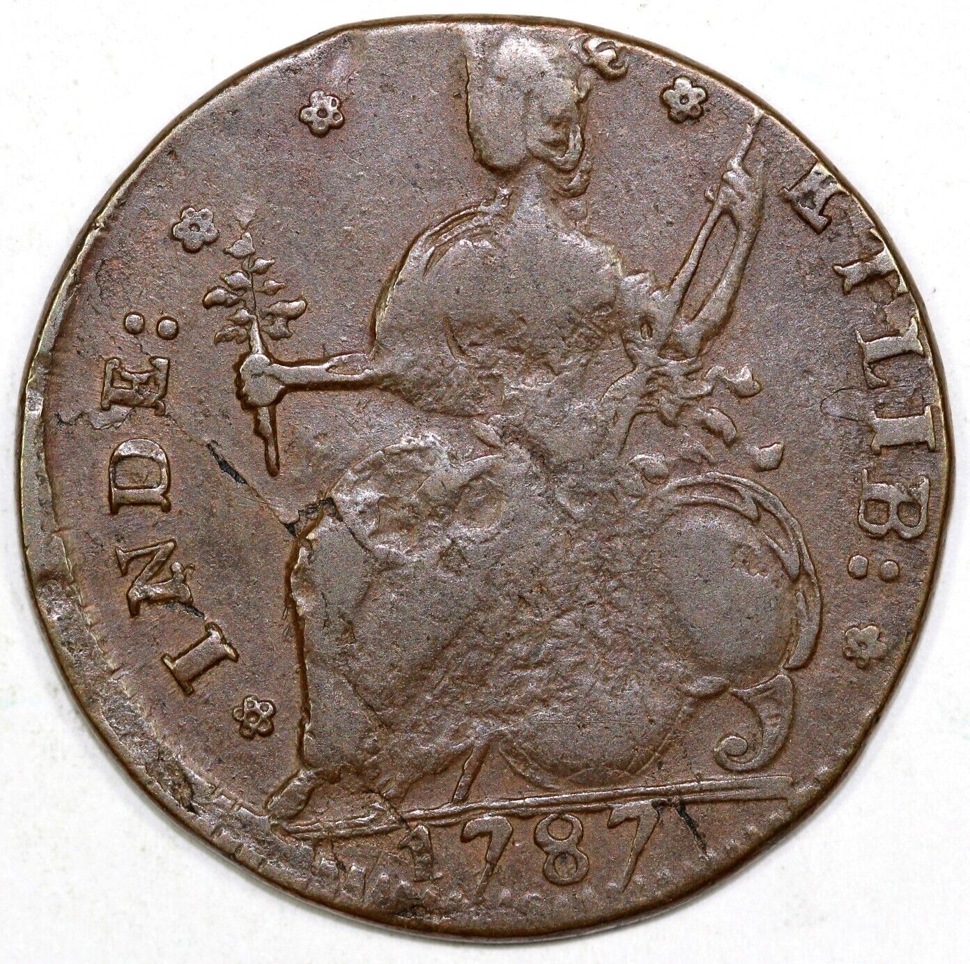 1787 M.33.39-S.1 Connecticut Colonial Copper Coin