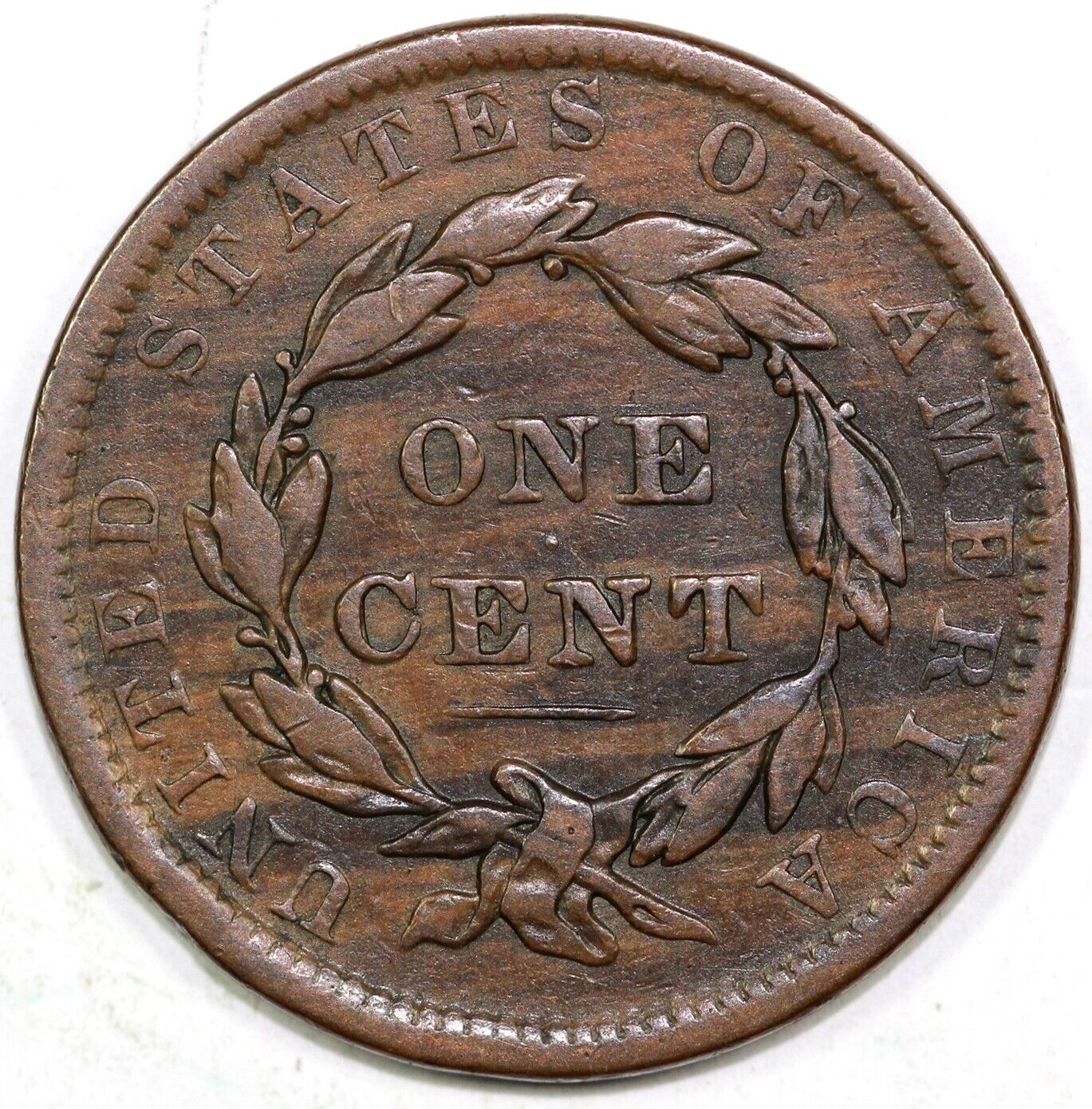 1837 1c N-12 Coronet or Matron Head Large Cent