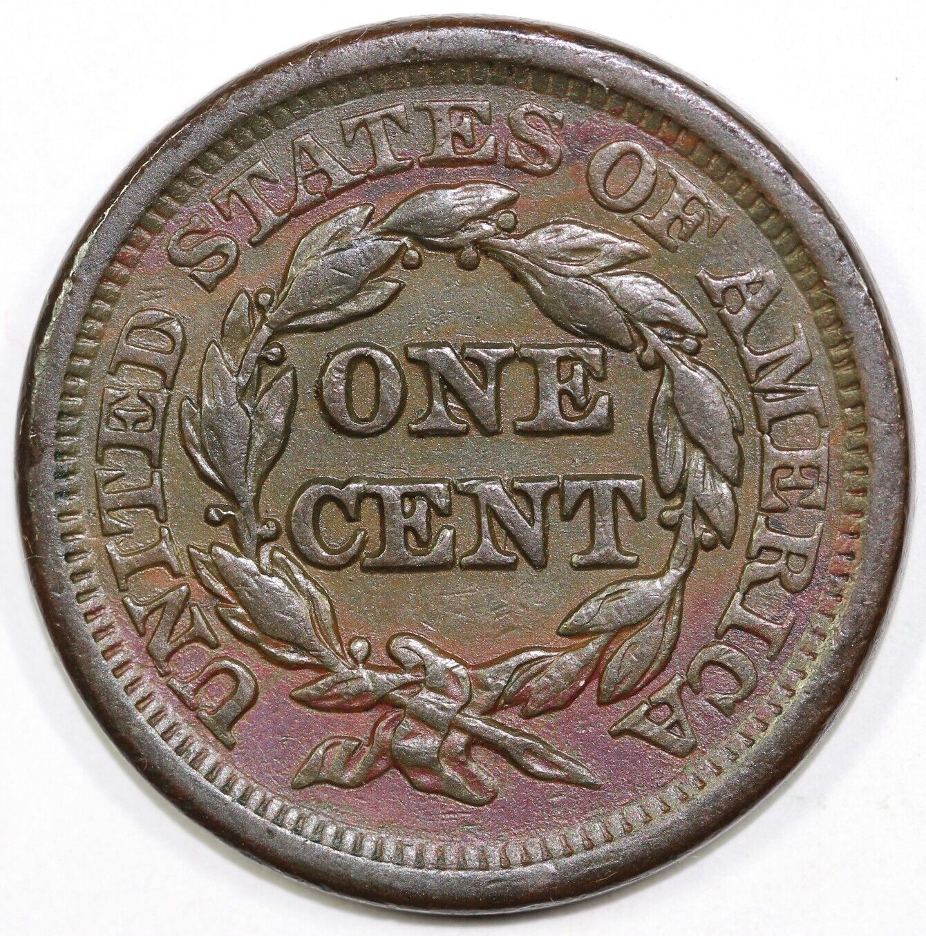 1848 1c N-24 Braided Hair Large Cent