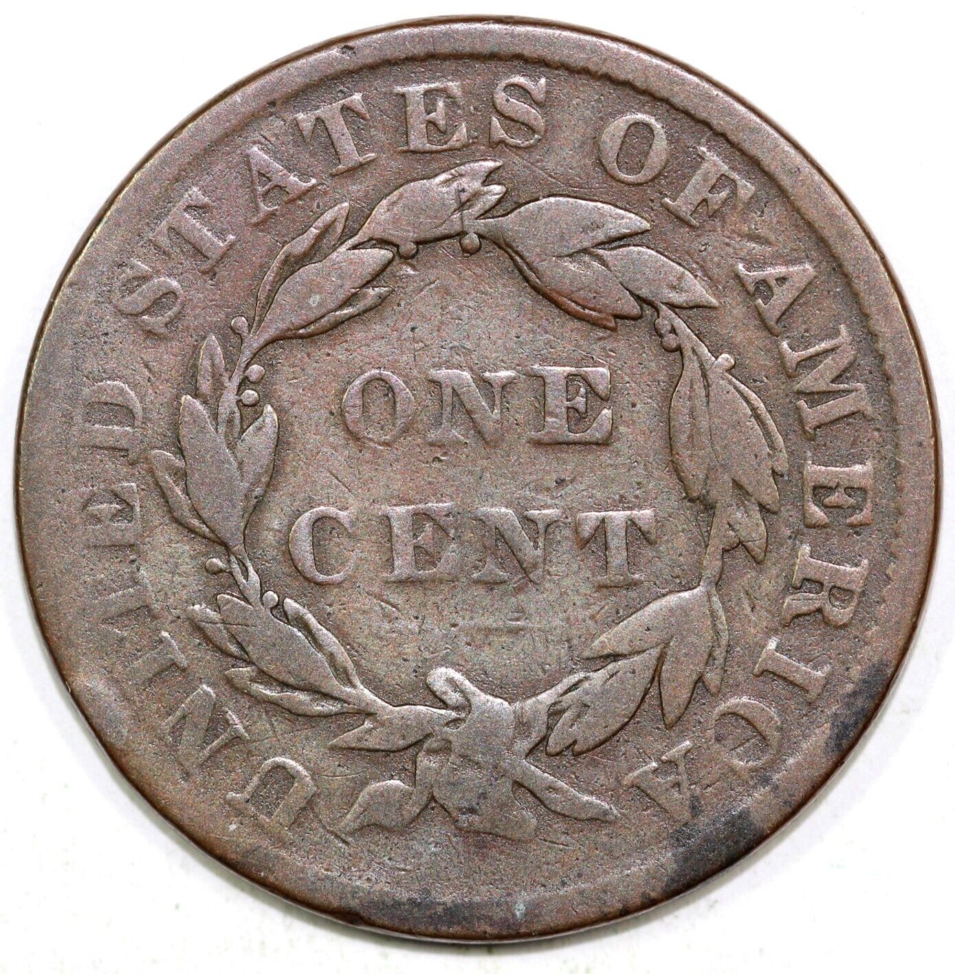 1835 1c N-4 Small 8 Small Stars Coronet or Matron Head Large Cent