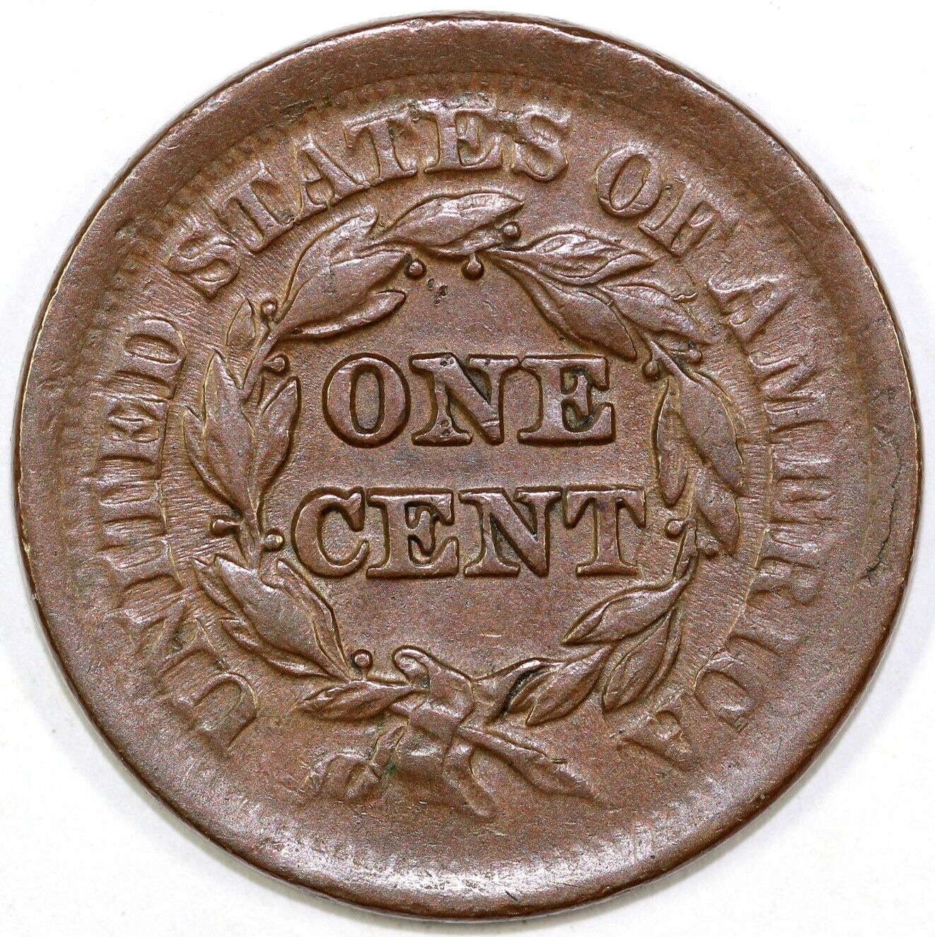 1852 1c Braided Hair Large Cent