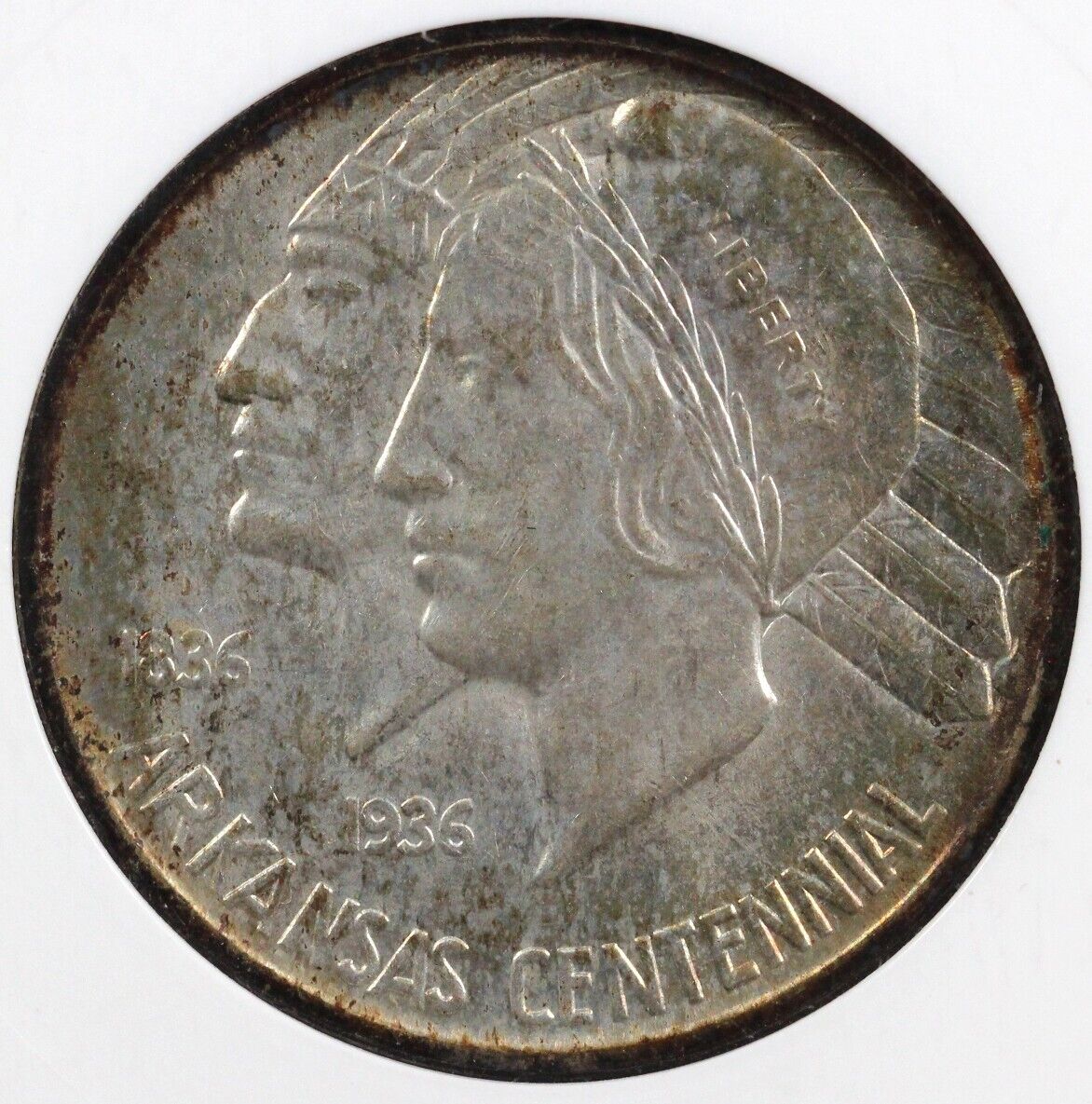 1937-S 50c Arkansas Silver Commemorative Half Dollar ANACS MS 62