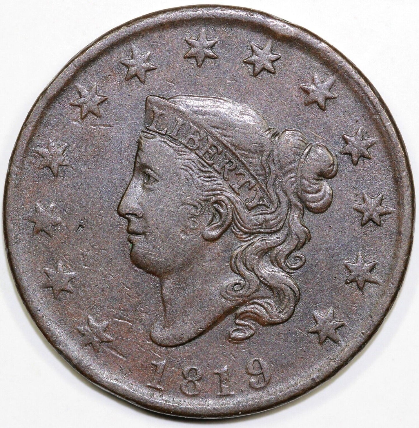 1819 1c N-7 Matron Head Large Cent