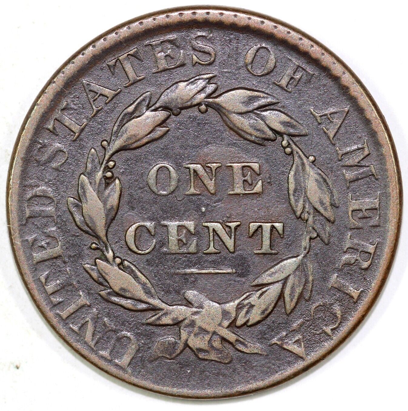 1830 1c N-7 Large Letters Coronet or Matron Head Large Cent