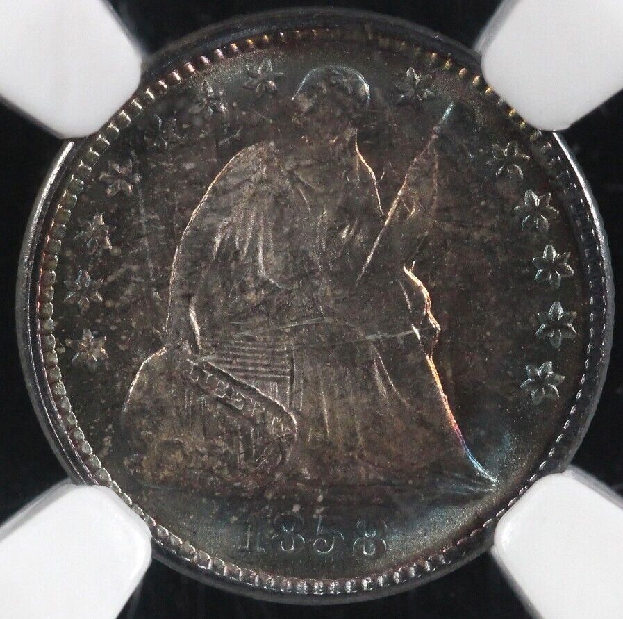 1850 H10c Seated Liberty Half Dime NGC and CAC MS 63