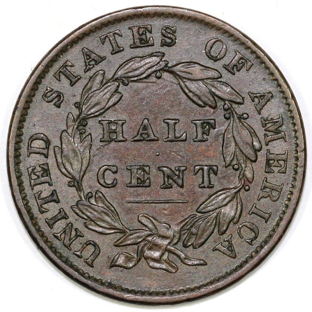 1834 1/2c Classic Head Half Cent