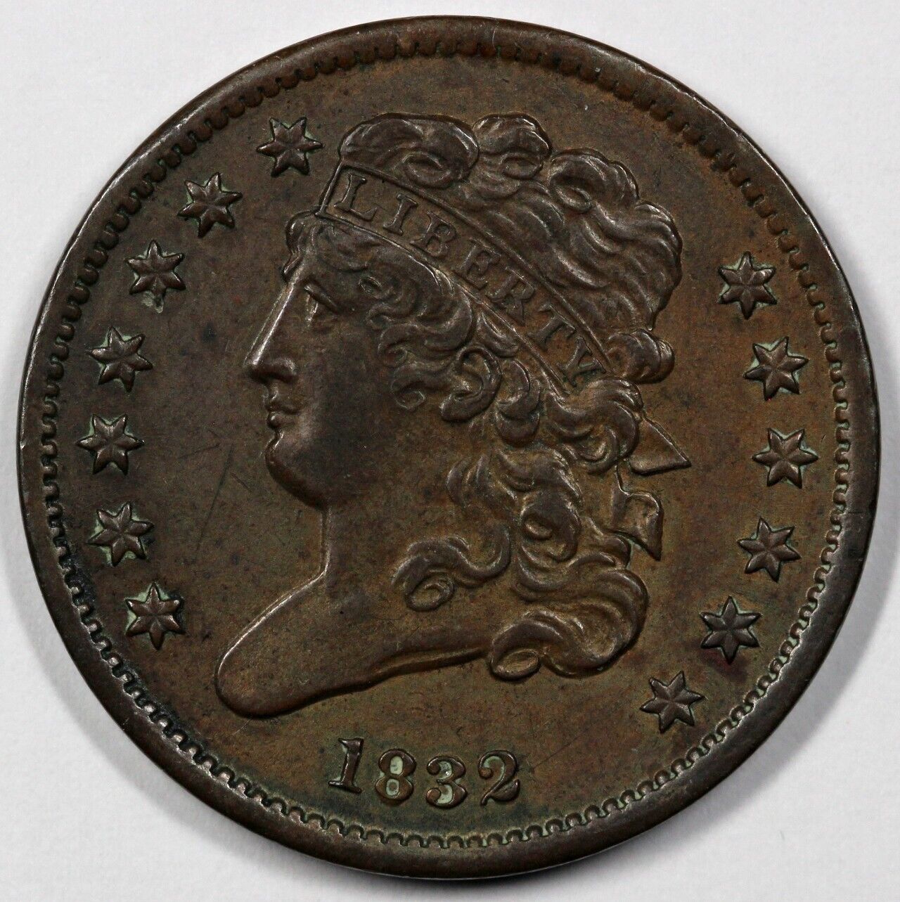1832 1/2c C-3 Classic Head Half Cent