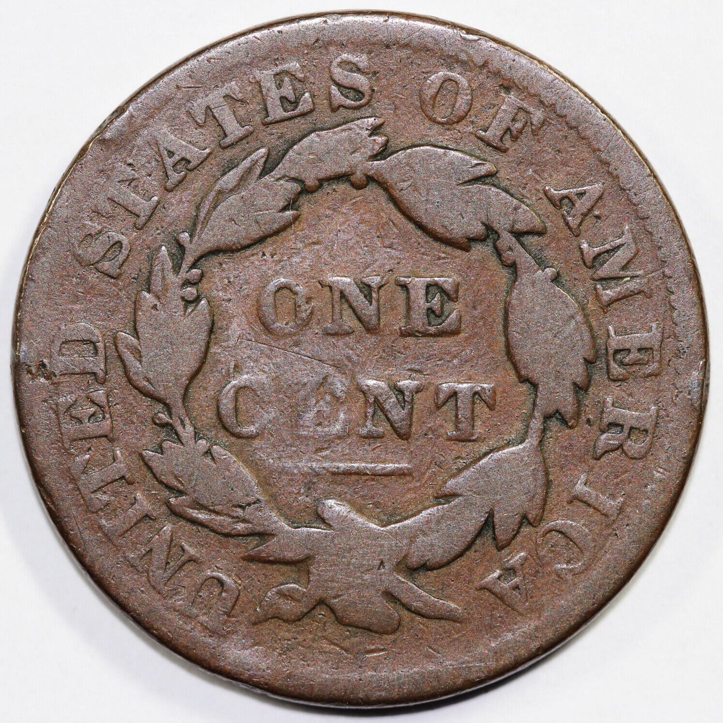 1835 1c N-10 Matron Head Large Cent