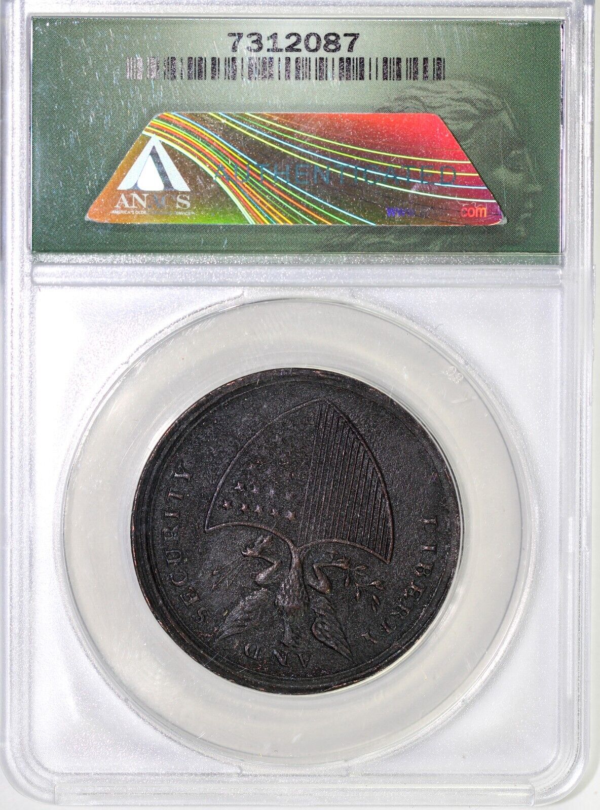 1795 1p Washington Liberty and Security Penny ANACS EF 40 DETAILS CORRODED