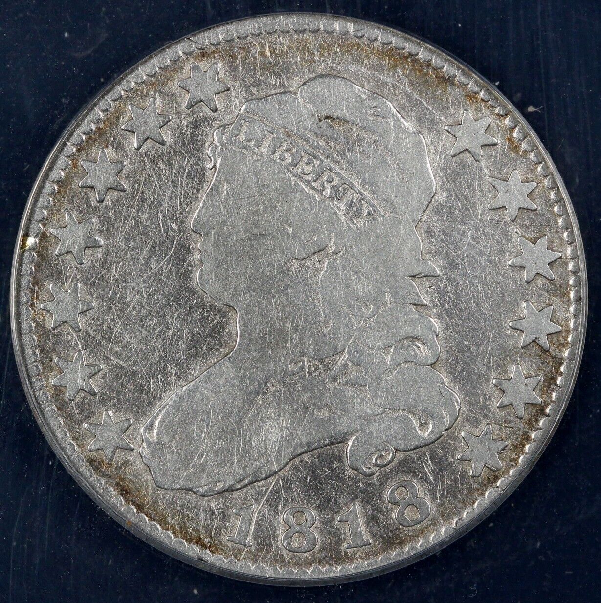 1818 25c Capped Bust Quarter ANACS VG 8 Details
