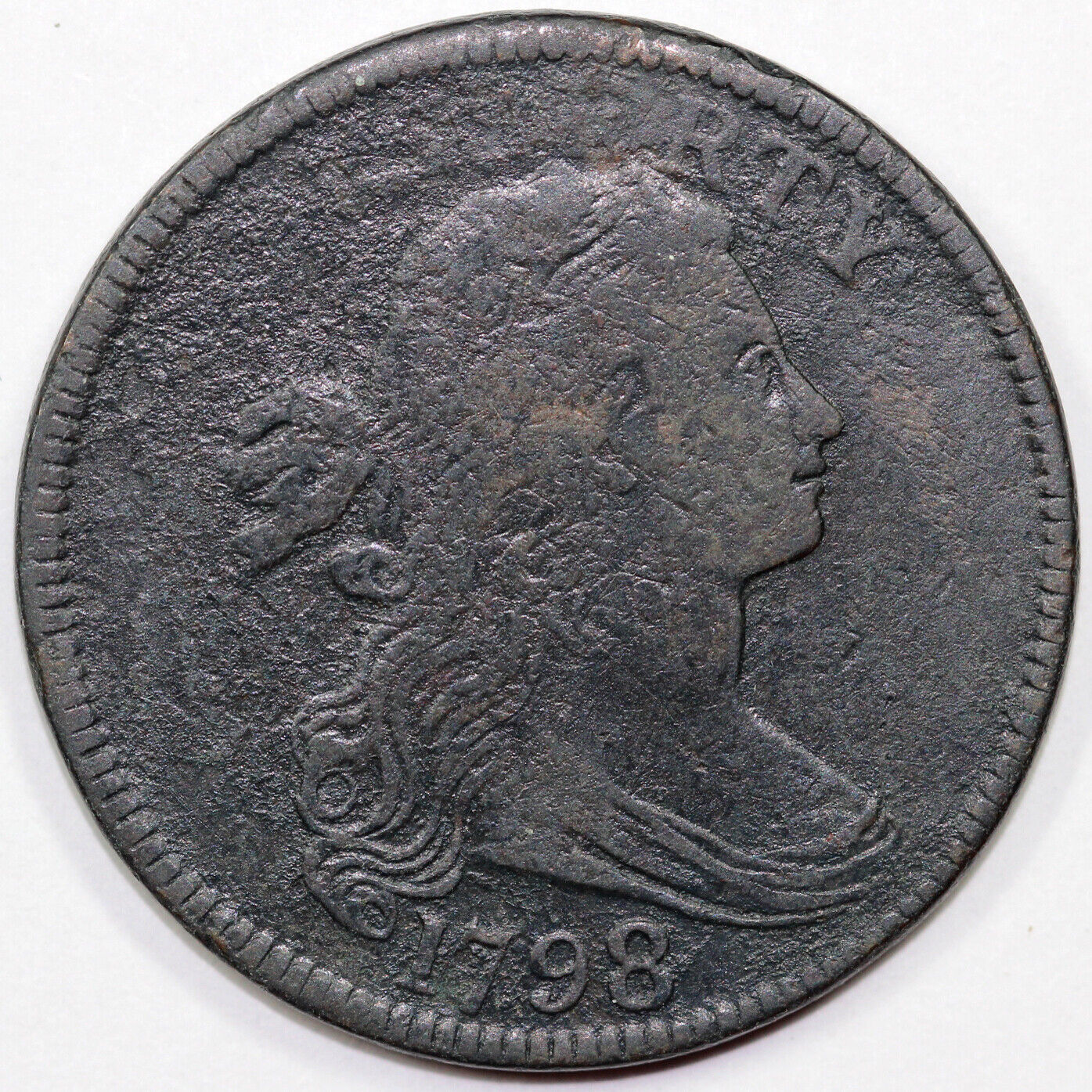 1798 1c S-147 Draped Bust Large Cent