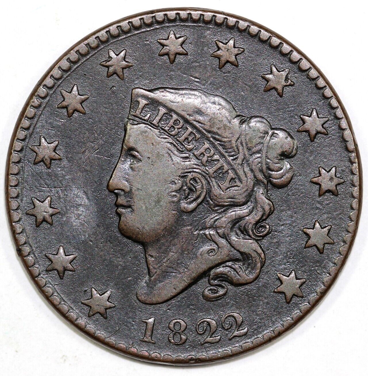 1822 1c Matron Head Large Cent