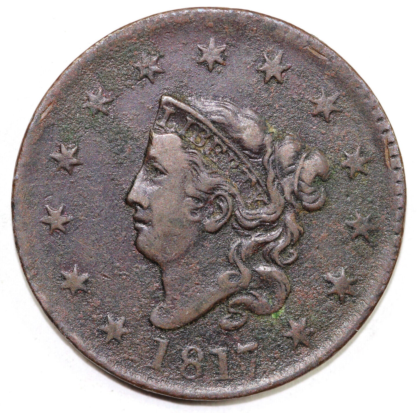 1817 1c N-7 Coronet or Matron Head Large Cent