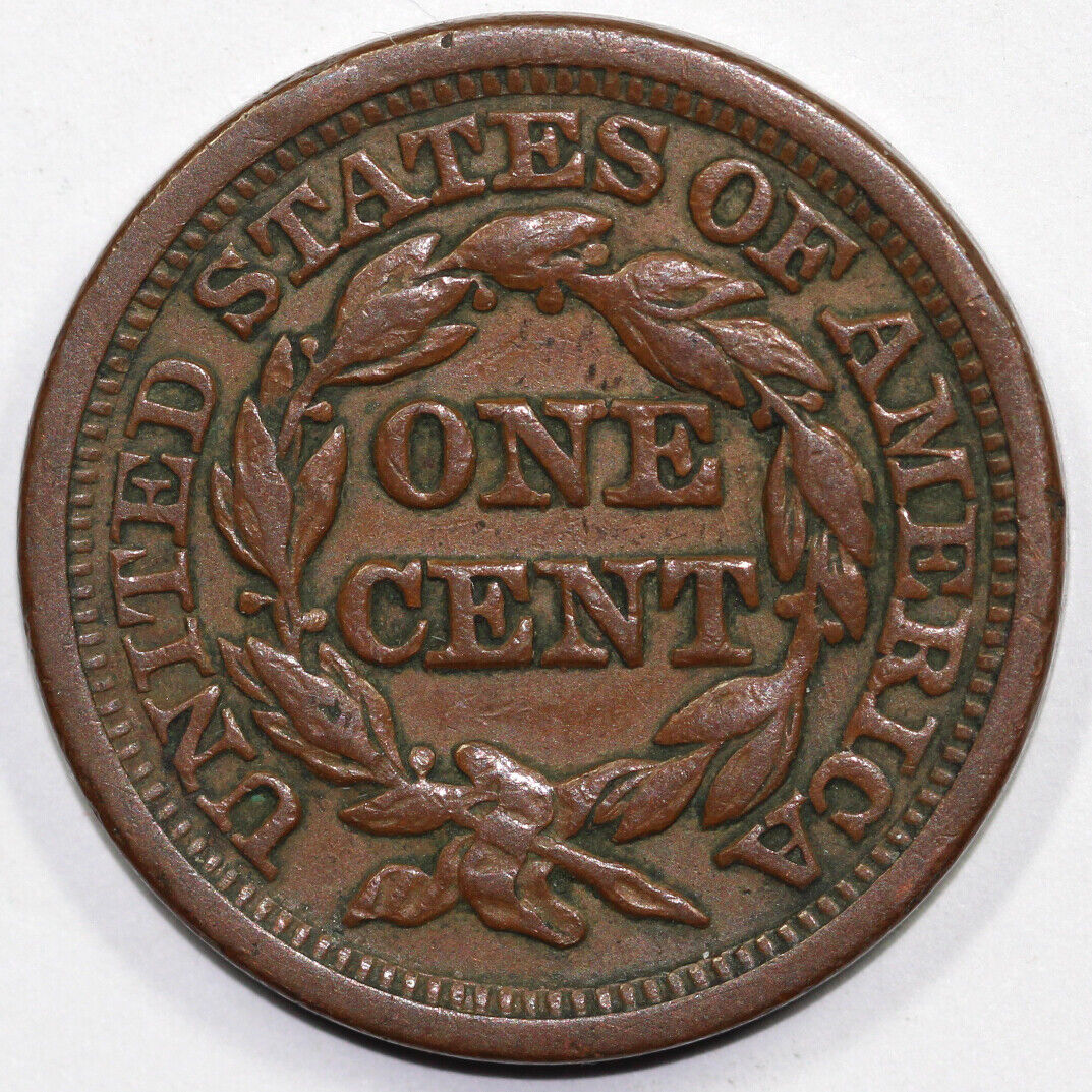1849 1c N-20 Braided Hair Large Cent