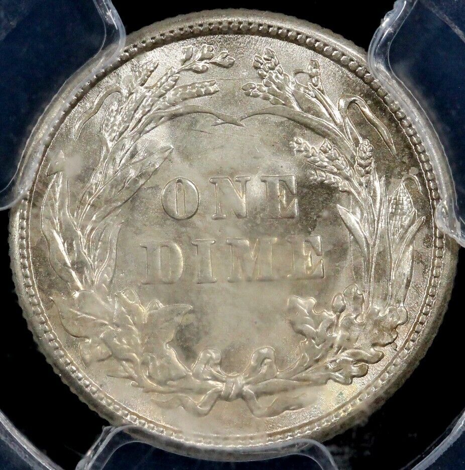 1914 10c Barber Dime PCGS MS 64