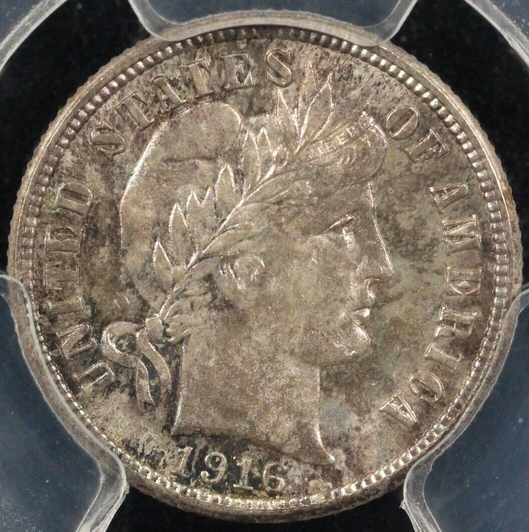 1916 10c Barber Dime PCGS MS 65