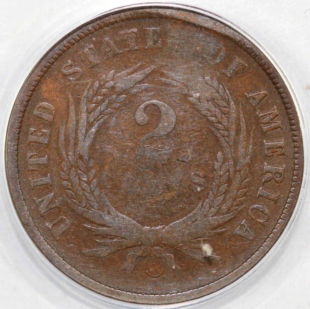 1867 2c DDO FS-101 Die 1 Two Cent Piece ANACS F 12 DETAILS BENT