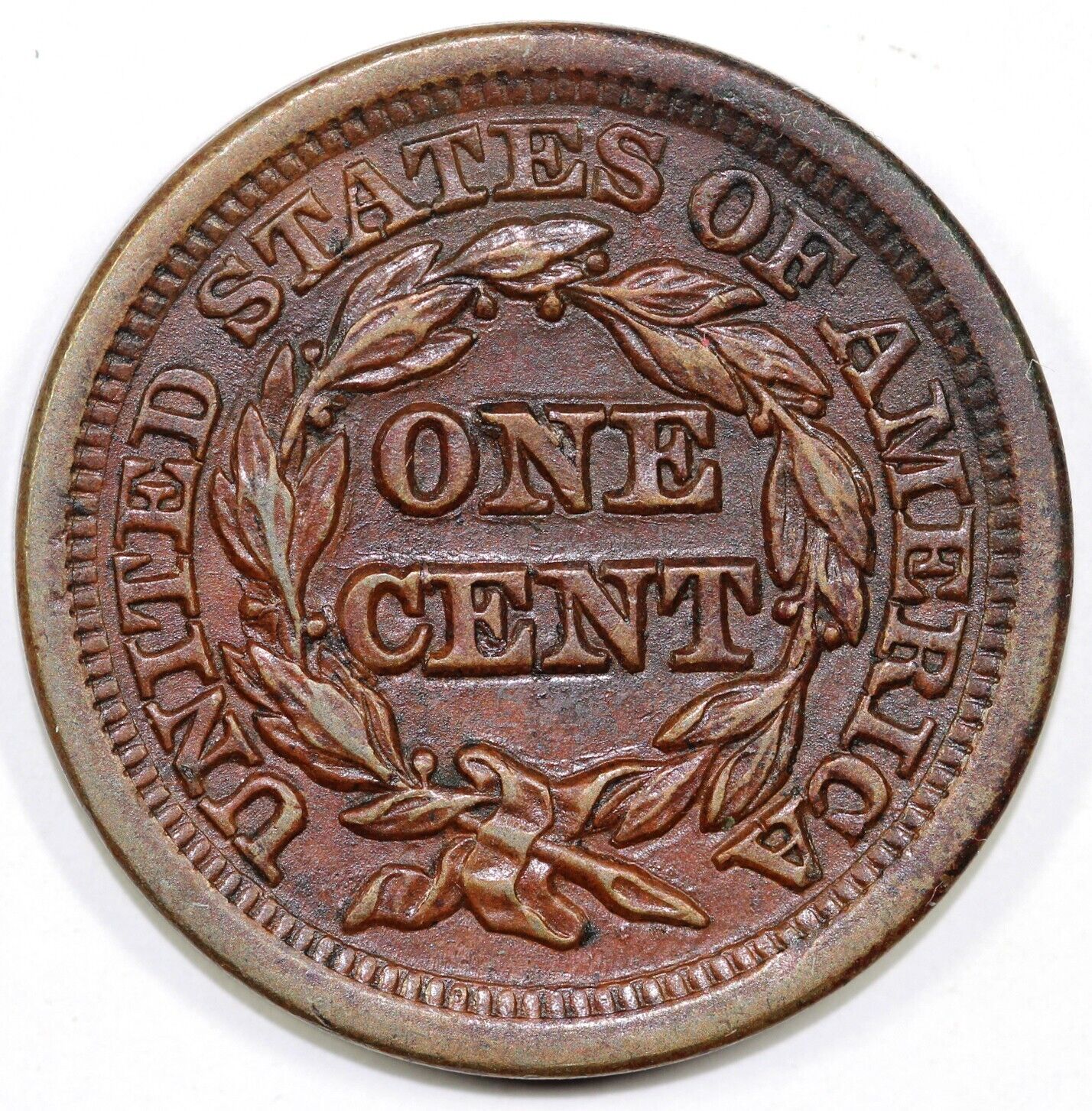 1849 1c Braided Hair Large Cent