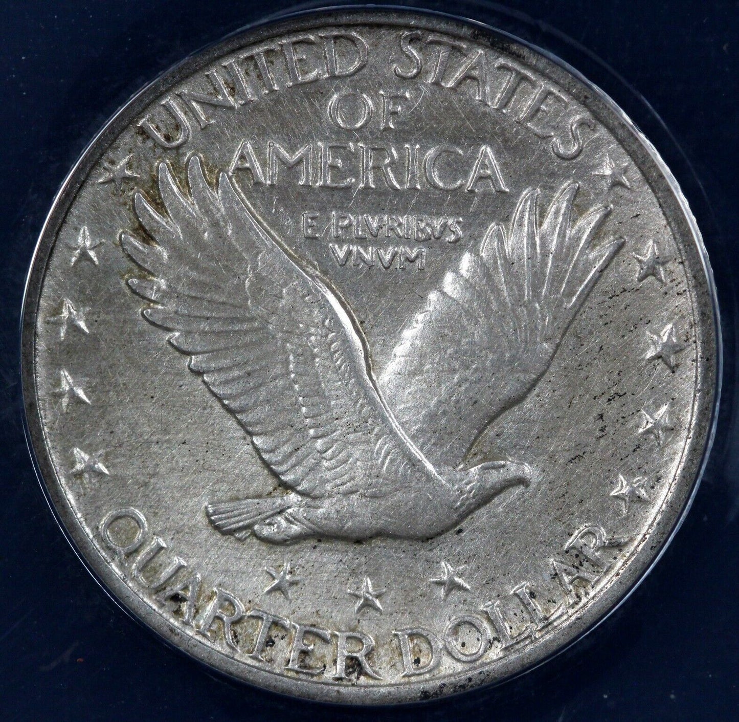 1918 25c Full Head Standing Liberty Quarter ANACS AU 58 DETAILS CLEANED