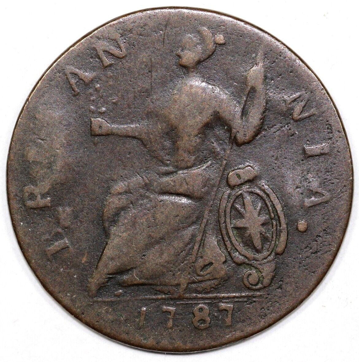 1787 V.17-87b Machins Mills Colonial Copper Coin