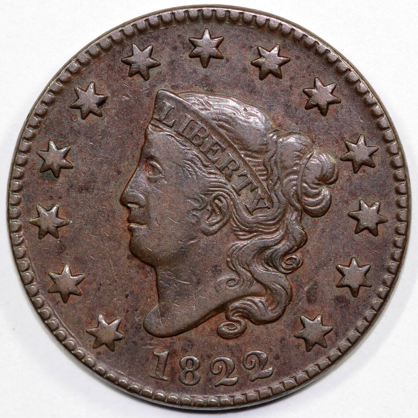 1822 1c N-5 Matron Head Large Cent