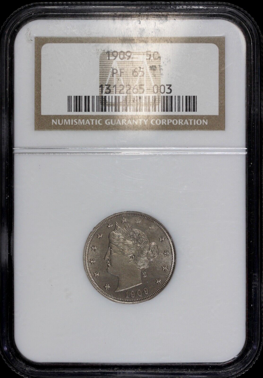 1909 5c Proof Liberty Nickel NGC PF 65