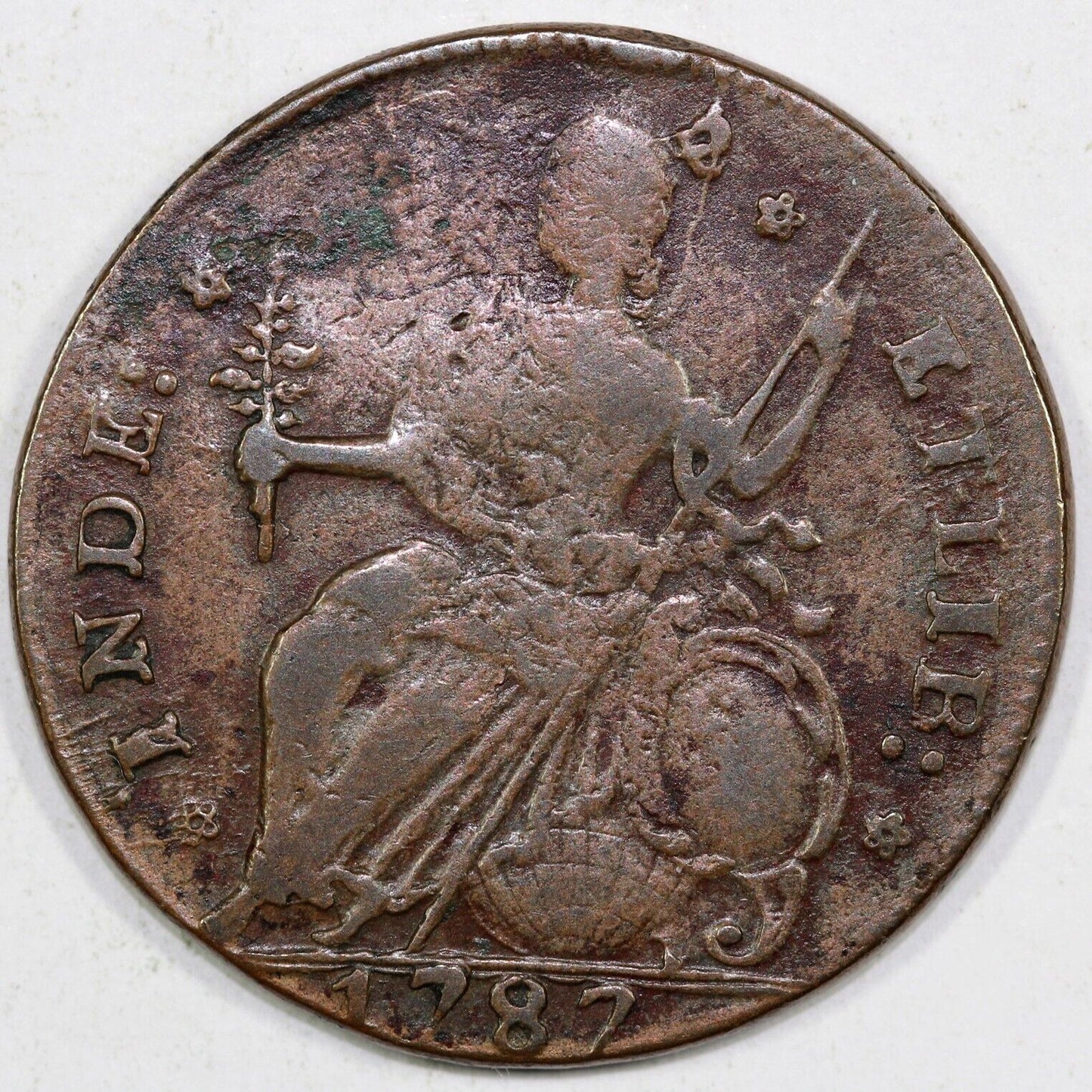 1787 1/2p Connecticut Colonial Half Penny