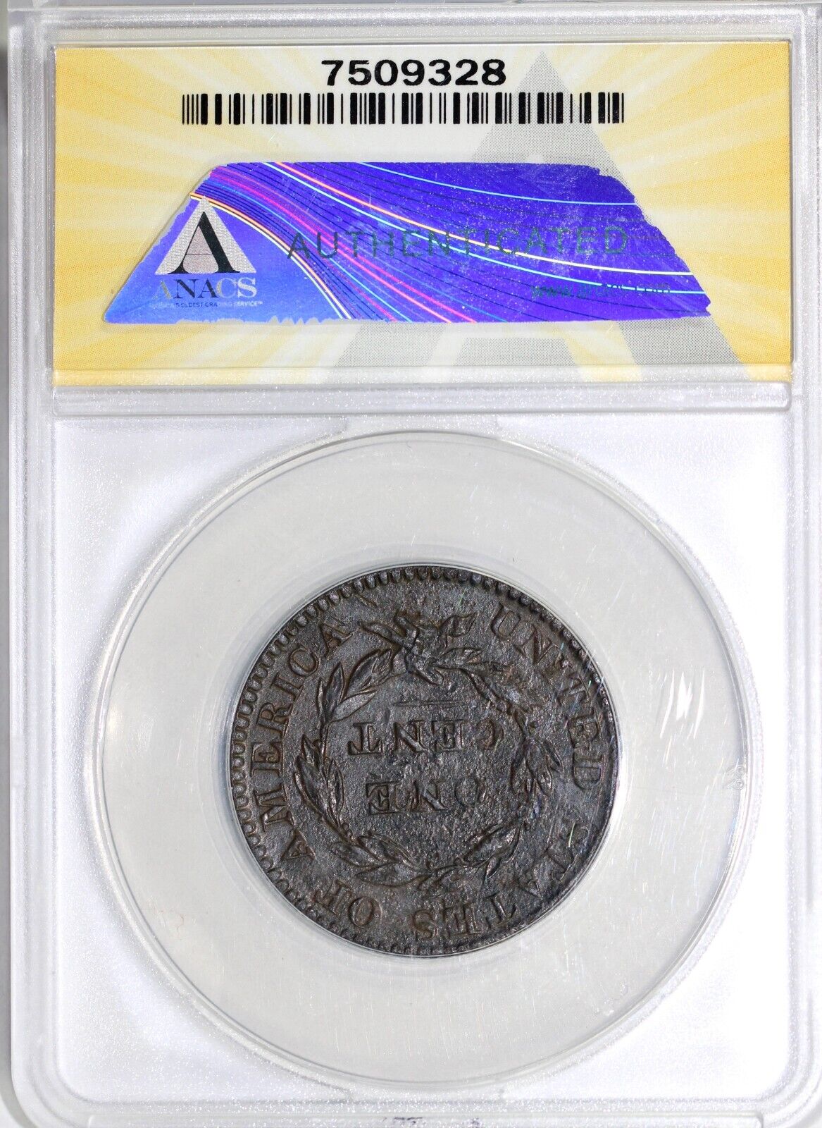1822 1c Matron Head Large Cent ANACS EF 40 DETAILS CORRODED
