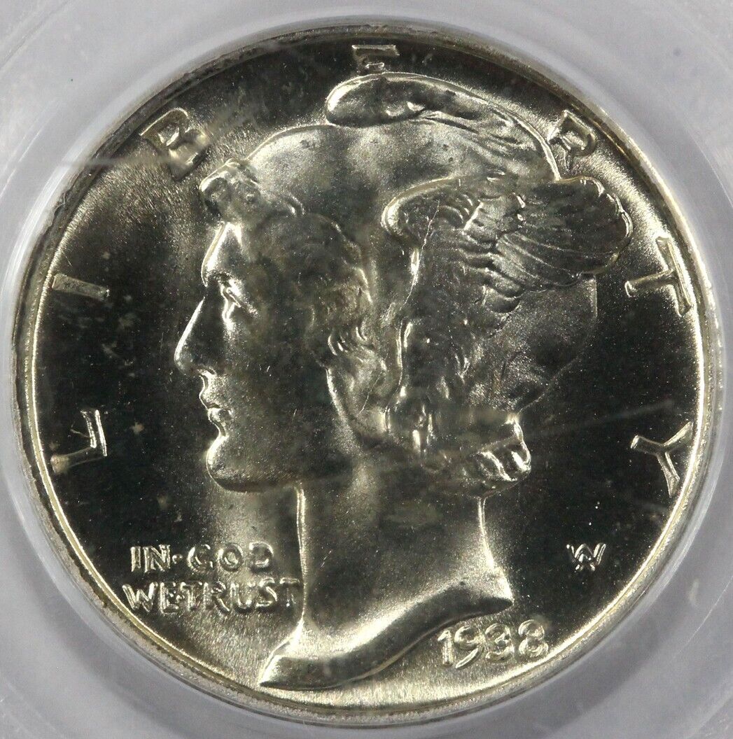 1938-D 10c Mercury Dime PCGS MS 66 FB