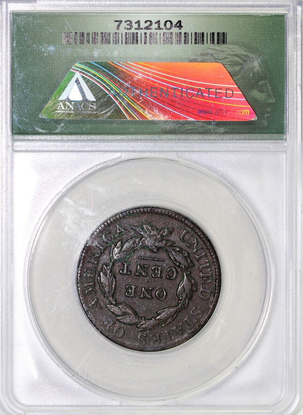 1812 1c Classic Head Large Cent ANACS VF 20 DETAILS CORRODED