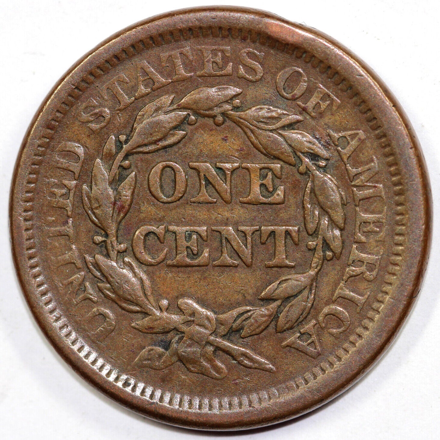 1856 1c Braided Hair Large Cent
